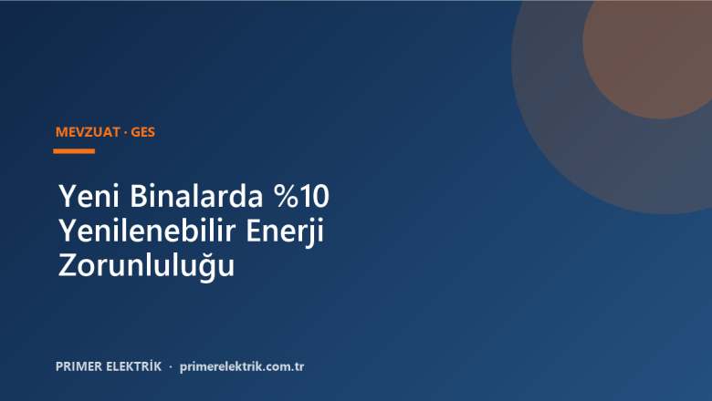 Yeni binalarda yüzde 10 yenilenebilir enerji zorunluluğu kapak görseli